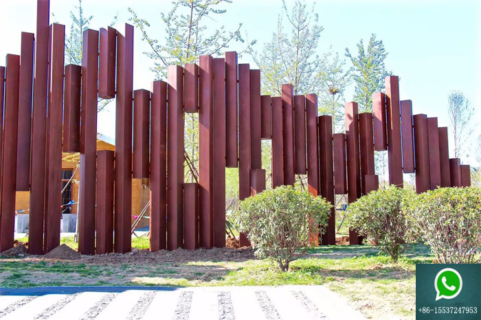 corten outdoor planters