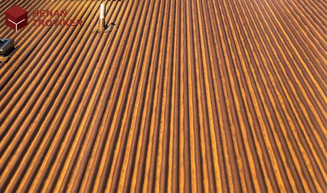 corrugated corten metal roofing
