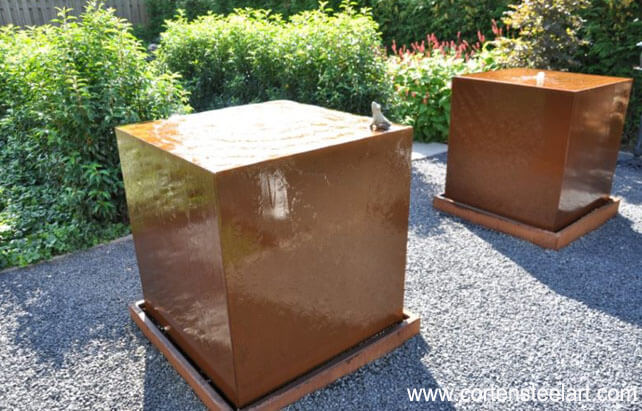 Outdoor corten steel table