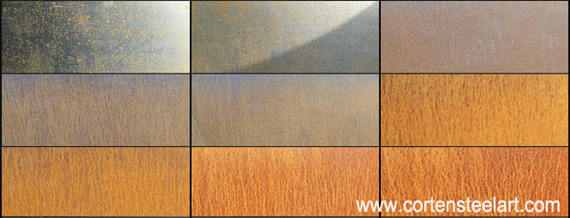 orginal corten steel color changed