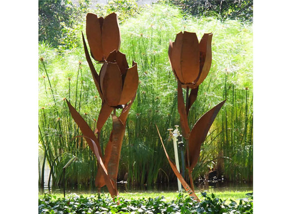 Cor ten Sculpture---Garden Art