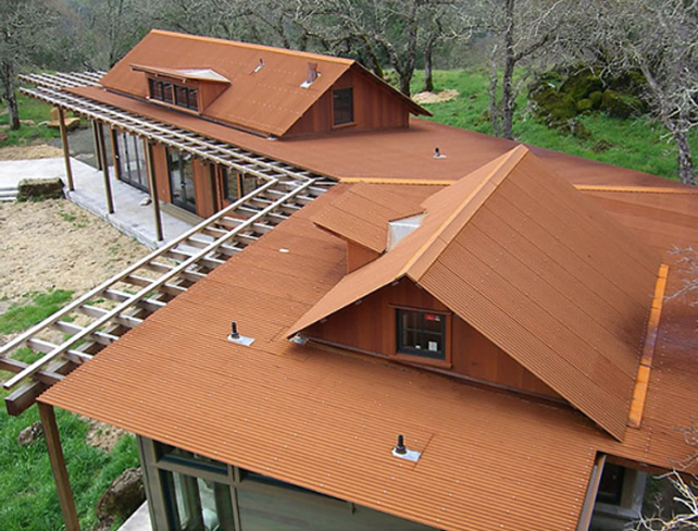 corten corrugated cladding roofing
