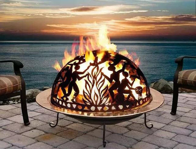 Corten outdoor fire pit