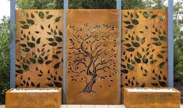 fence corten screen