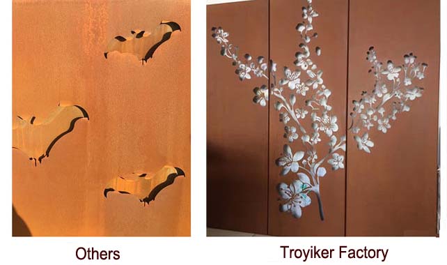 decorative corten metal screen art