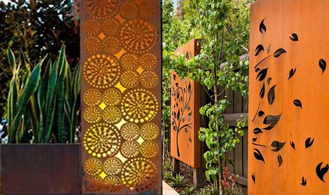 bunnings decorative screens of corten