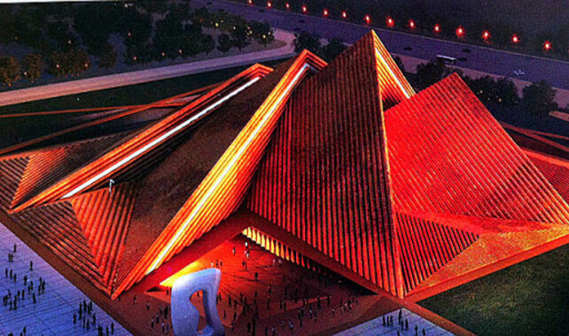 corten steel roof Museum