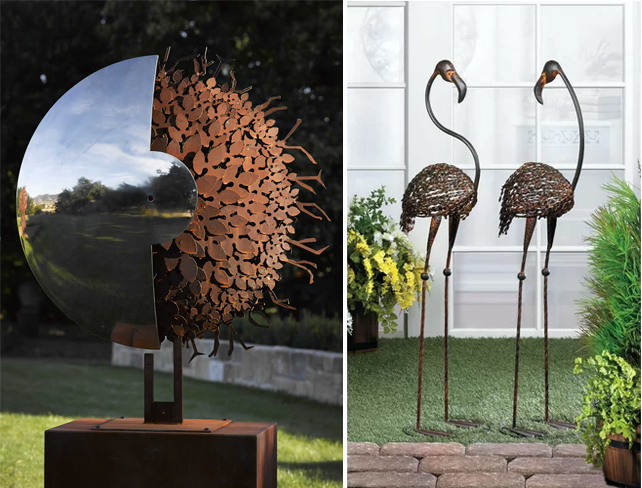 Cor ten Sculpture---Garden Art