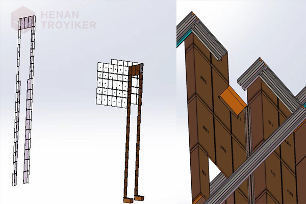 corten walls model drawing