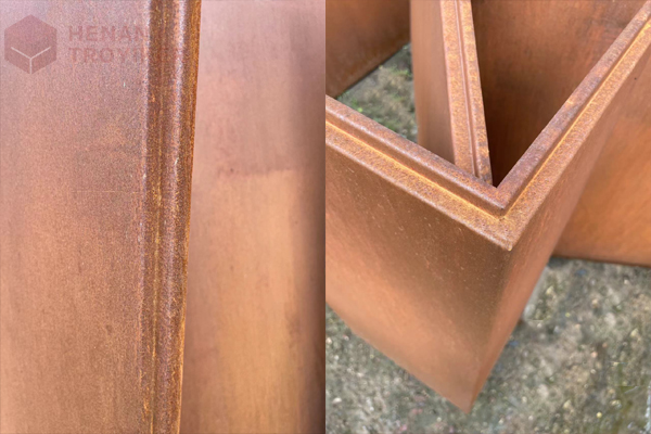 Rusted steel frames