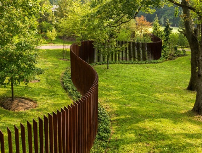 corten steel fence