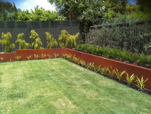 corten steel fence