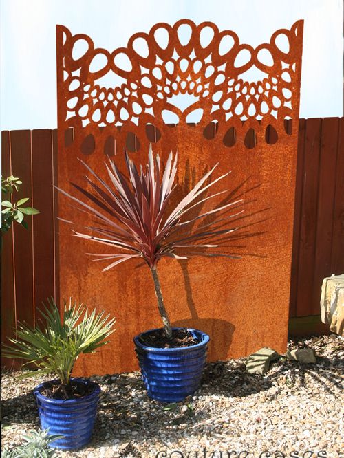 corten steel fence