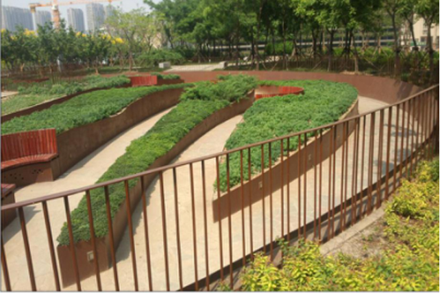 corten steel fence