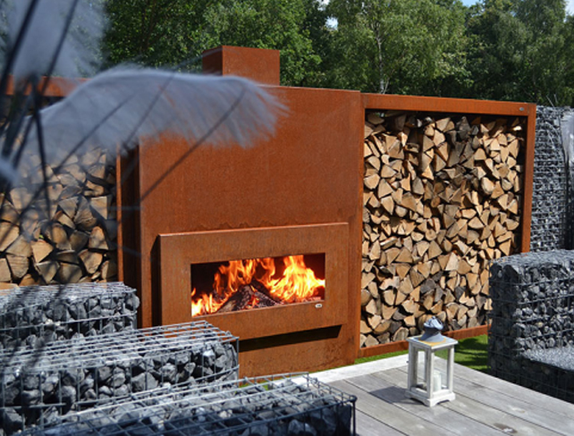 corten  steel fire pit