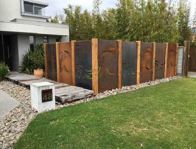 corten steel decoration