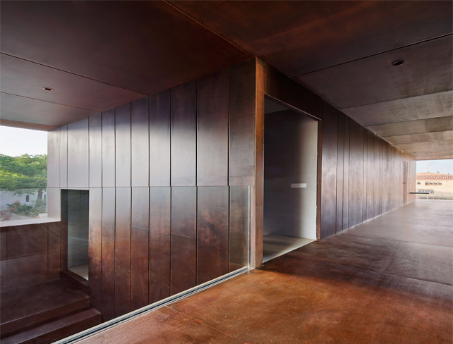 Cor-ten indoor wall cladding panel