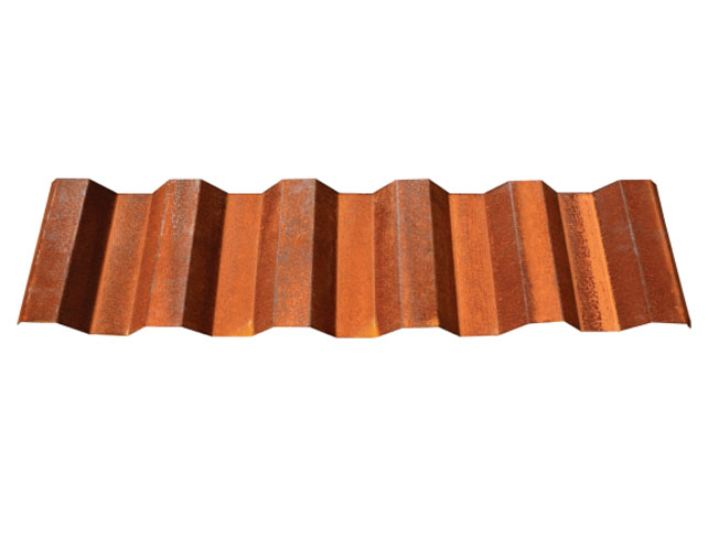 corten steel rib corrugated metal fence